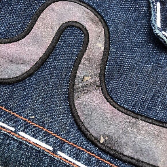 RARE Laguna Beach Embroidered Jeans Size 36 Blue - Picture 9 of 11